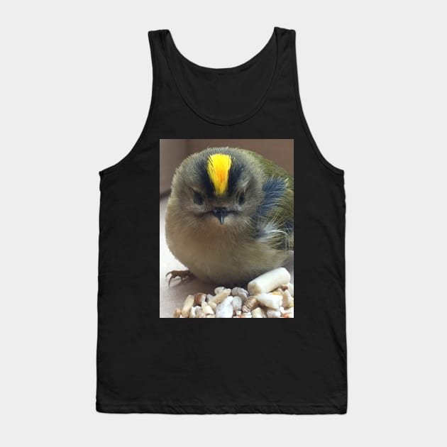 Punk Rock Chick - King of the Birds! My Friend the Goldcrest! Tank Top by Bucklandcrafts